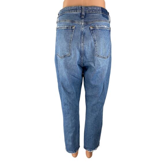 Abercrombie & Fitch High Waisted Distressed Skinny Leg Denim Jeans Pants Size 32 - Picture 2 of 3